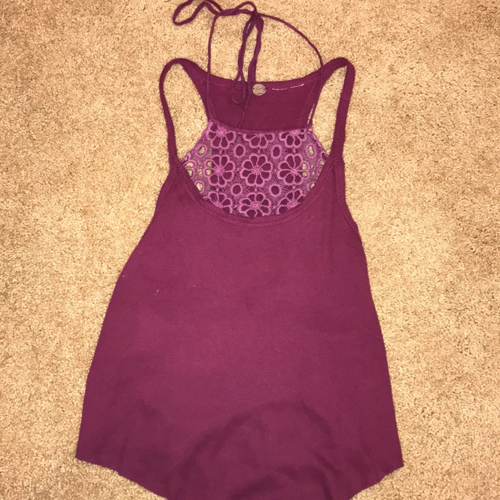 Plum halter tank